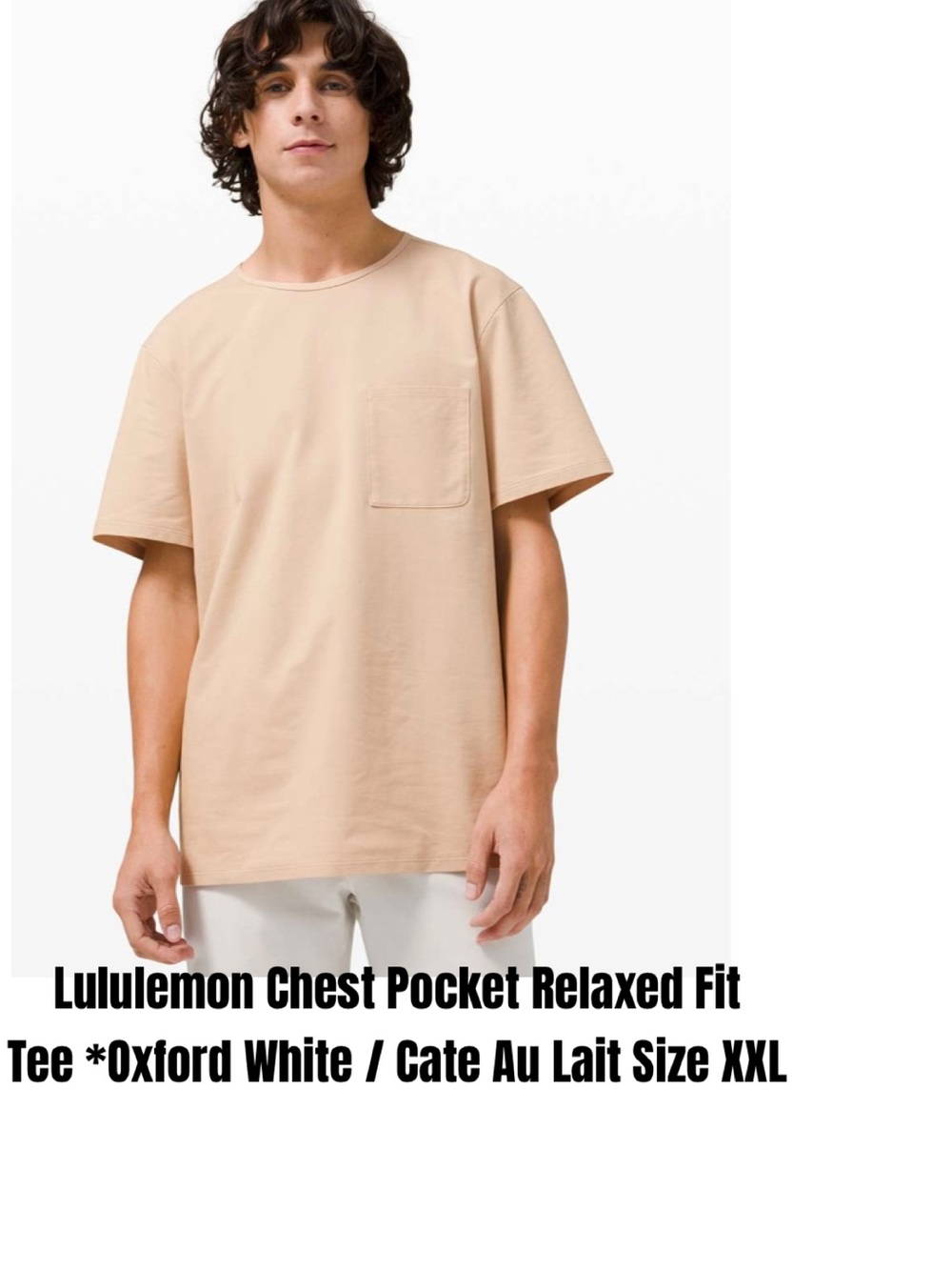 Lululemon Chest Pocket Relaxed Fit
Tee *Oxford White / Cate Au Lait Size XXL